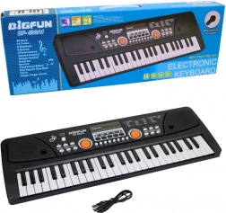 Piano électronique pour enfants 49 touches avec microphone, USB
