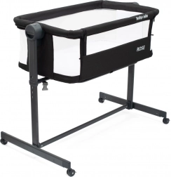 Baby Mix Rose Bedside Crib Black