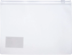 Cartella con chiusura a zip 29x21,5 cm Trasparente