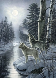 Wolves at Midnight Puzzle 1000 Pieces