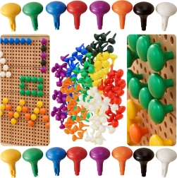 Masterkidz Picchetti Jumbo Colorati per Lavagne STEM 128 Pezzi - 8 Colori
