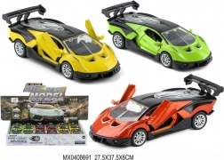 Modello d’auto in metallo 1:32 con luce e pull-back