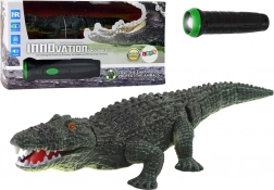 RC crocodile with light-controlled steering