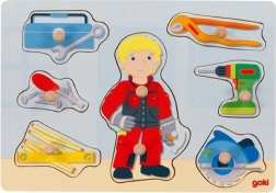 Fa foglalkoztató betét Goki szerelő