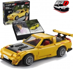CaDA Building Set Mazda RX-7 FD3S Initial D – Yellow city car 35 cm, 1655 pieces