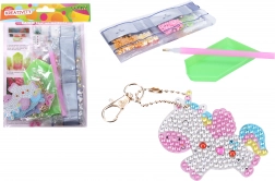 Creative Set Keychains with Diamond Stones, 5 pcs