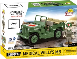 COBI Medical Willys MB – mentő Jeep építőkészlet 1:35, 130 elem