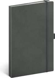 Lined gray notebook 13 × 21 cm with hard cover