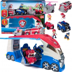 PAW Patrol veliki patruljni tovornjak s 4 vozili z lučjo in zvokom – Ryder, Chase, Marshall in Skye