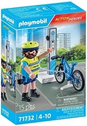 Action Heroes Police Bike Patrol with E-Bike PLAYMOBIL