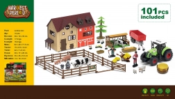 Mega gårdsæt med traktor og tilbehør