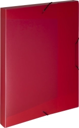 Scatola di plastica con elastico A4, rossa