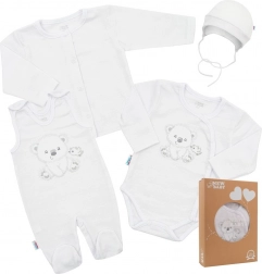 Babykledingset voor de kraamafdeling New Baby Sweet Bear wit 62 (3–6 maanden)