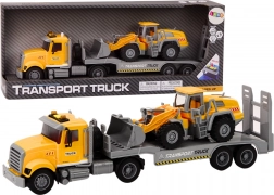 Yellow truck with digger, lights and sounds