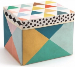 Farverig legetøjskasse fra Djeco