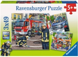 RAVENSBURGER Puzzle Soccorritori 3x49 pezzi
