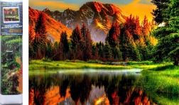 Gyémántfestés Naplemente a tónál 30x40 cm