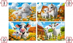 Castorland puzzle Loving Animals 4-in-1 (8, 12, 15, 20 pieces)