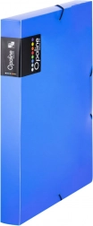 Archivačný box A4 s gumičkou, modrý, polypropylén, 3 cm chrbát