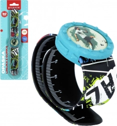 Righello orologio in silicone blu per bambini