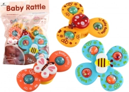 Sensory toy with suction cups – ladybug, bee and butterfly (set of 3)