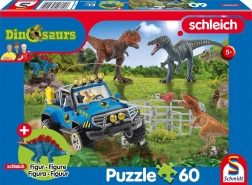 SCHMIDT SCHLEICH Puzzle Prehistoric Giants, 60 pieces + figure