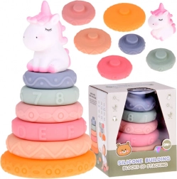Colorful Stacking Toy Unicorn with Foam Rings