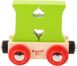 BIGJIGS RAIL carriage for wooden railway – letter H