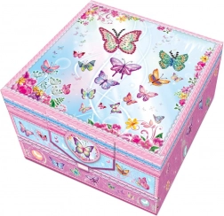 tajná dvoupatrová dopisní sada s ozdobným perem