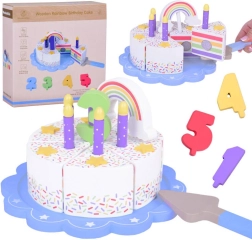 Lesena mavrična rojstnodnevna torta