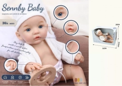 Poupée en tissu bébé avec bonnet Jagoda 32 cm