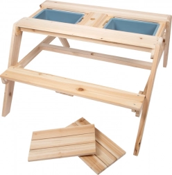 Children's Wooden Play Table 2 in 1 with Tubs