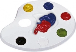 Plastic painting palette for 6 colors ASTRA