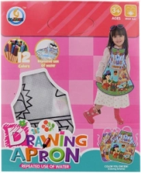 Tablier à colorier avec motif de jardin fleuri