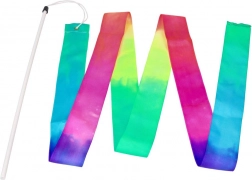 Goki gymnastikbånd med stav – regnbue