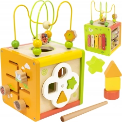 Viga 5 az 1-ben fa aktivitáskocka