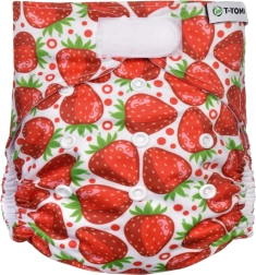 T-TOMI Couche culotte AIO - kit de change à velcro Strawberries