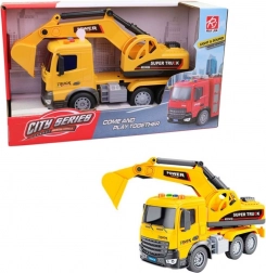 Bau-Lkw mit Schwungrad, Licht und Sound, 25 × 8 × 14 cm