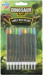 Dinosaur cake candles, 10 pcs