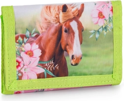 Children’s textile wallet with horse motif