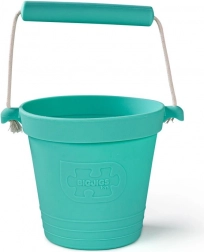 Silikonsko plažno vedro BIGJIGS TOYS – turkizno