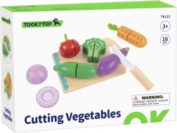 Set di verdure in legno da tagliare per bambini
