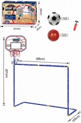 2-in-1 SPORTO Sports Set for BASKETBALL and FOOTBALL