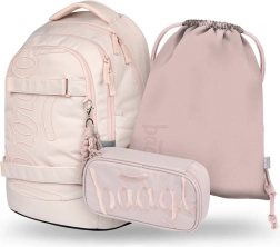 Ensemble Baagl Skate Max Creamy : sac à dos, trousse et sac à cordon