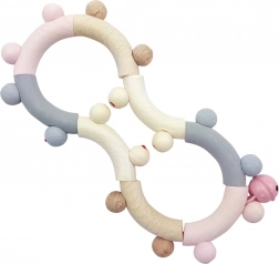 Hess wooden motor skills rattle pink