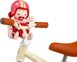 Lilliputiens cloth doll Lena with handlebar bike seat