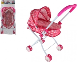 Poussette profonde pour poupées – en tissu, légère et pliable