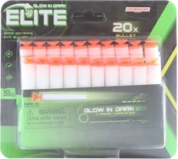 Lysende skumprojektiler med sugekop – sæt med 20 stk.