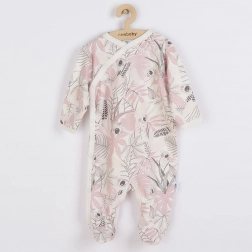 Tutina neonato in cotone con chiusura laterale NEW BABY Lovely rosa