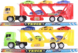 Bisarca a frizione con 5 macchinine, plastica